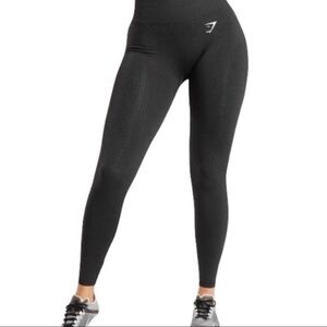 Gymshark Vital Seamless Leggings - Black Marl SIZE xSMALL